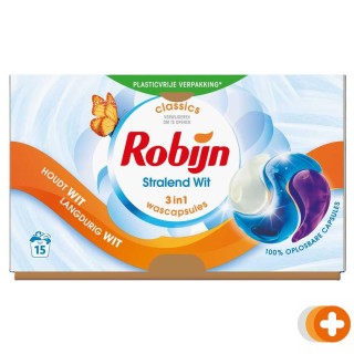 Robijn vloeibaar wasmiddel capsule wit