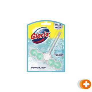 Glorix powerclean toiletblok power bleek