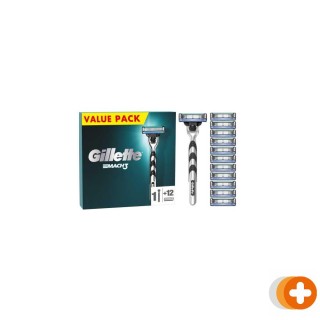 Gillette mach 3 houder & 12 scheermesjes
