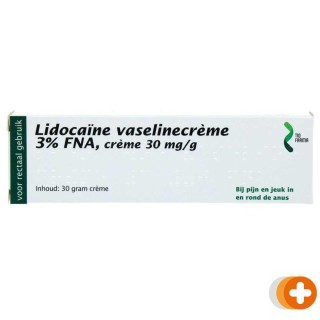 Tiofarma lidocaïne vaselinecrème 3% fna
