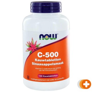Now c-500 sinaasappelsmaak kauwtabletten