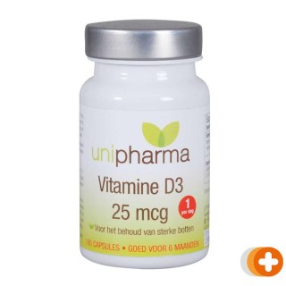 Unipharma vitamine d3 25mcg capsules