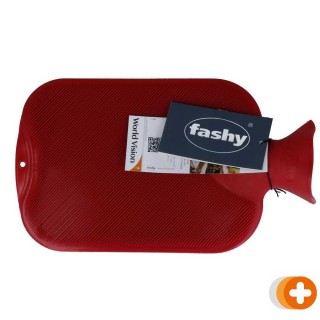 Fashy warmwaterzak enkel geribbeld cranberry