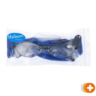 Melleson eyewear leesbril +1.50 zwart metaal