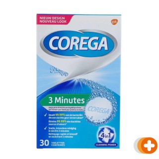 Corega 3 min reinigingstabletten voor de gebitsprothese
