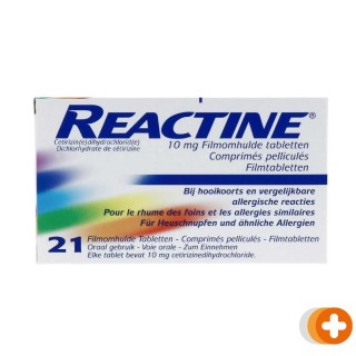 Reactine cetirizine 10mg tabletten