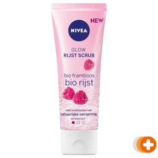 Nivea glow rijst scrub droge huid