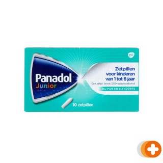 Panadol junior zetpillen 250mg 1-6 jaar