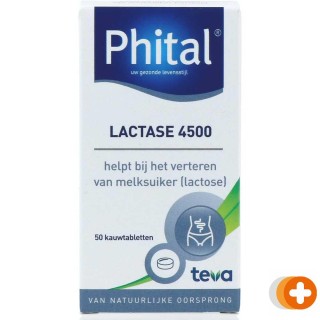 Phital lactase 4500 kauwtabletten aardbei