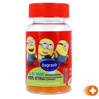 Dagravit kids xtra 6-12 jaar vitaminions sinasappelsmaak