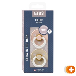 Bibs glow fopspeen 18+ maanden vanilla/blush