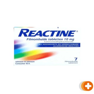 Reactine cetirizine 10mg tabletten