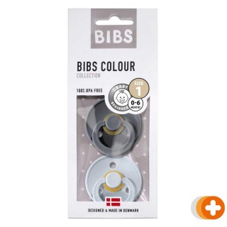 Bibs fopspeen 0-6 maanden iron/baby blue