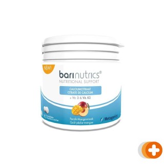 Metagenics barinutrics calciumcitraat + d & k2 kauwtabletten