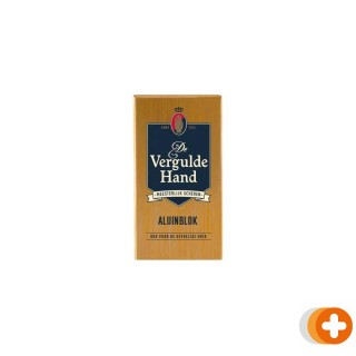 Vergulde hand aluinblok