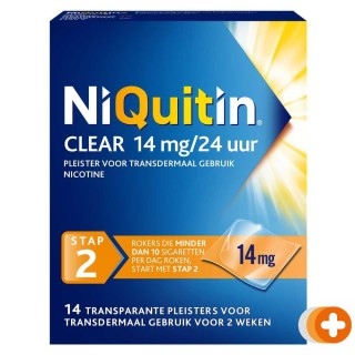 Niquitin clear pleisters 14mg stap 2