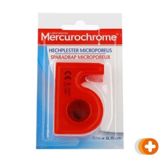 Mercurochrome pleisters microporeus 5mx2,5cm