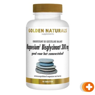 Golden naturals magnesium bisglycinaat tabletten
