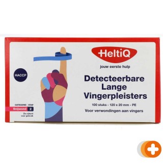 Heltiq detecteerbare lange vingerpleisters pe 120x20mm