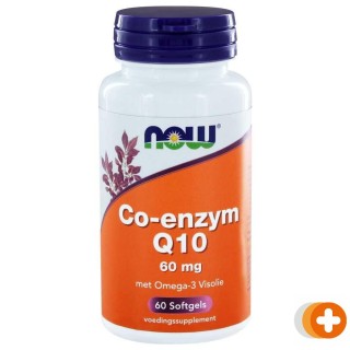 Now co-enzym q10 60 mg met omega-3 visolie capsules