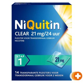 Niquitin clear pleisters 21mg stap 1