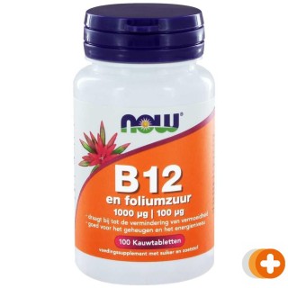 Now b12 1000mcg en foliumzuur kauwtabletten