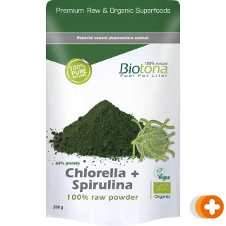 Biotona chlorella + spirulina powder raw