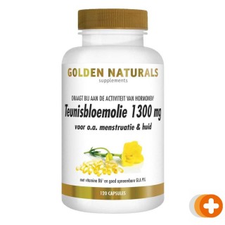 Golden naturals teunisbloemolie 1300mg capsules