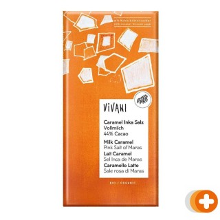 Vivani chocoladereep melk caramel met inca zout