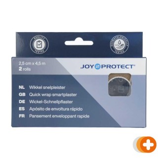 Joy2protect snelpleisters 2,5cmx4,5m huidkleurig