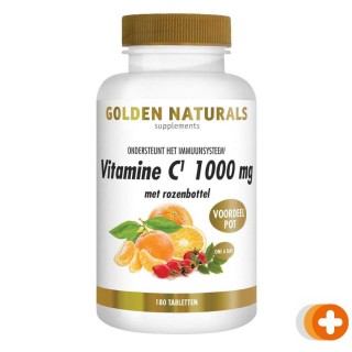 Golden naturals vitamine c 1000mg met rozenbottel tabletten