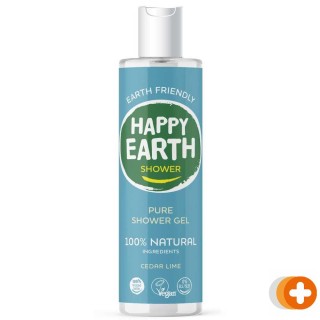 Happy earth pure shower gel cedar lime