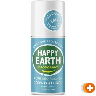 Happy earth pure deo roll-on cedar lime