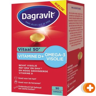 Dagravit vitaal 50+ vitamine d + omega-3 visolie capsules