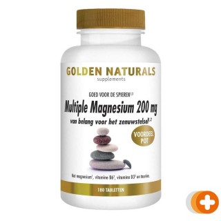 Golden naturals multiple magnesium 200mg tabletten