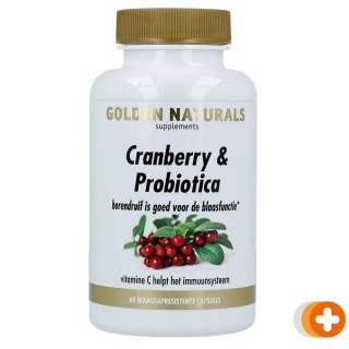 Golden naturals cranberry & probiotica capsules