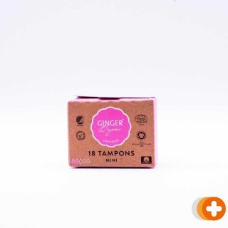 Ginger organic tampons mini