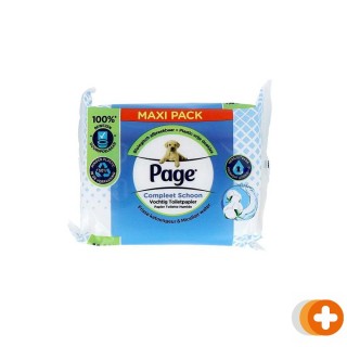 Page compleet schoon vochtig toiletpapier