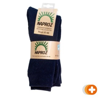 Naproz thermo sokken blauw maat 43/46 3pr