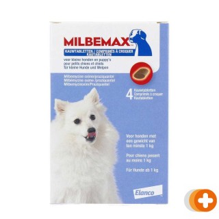 Milbemax ontworm kauwtabletten kleine honden & puppy's
