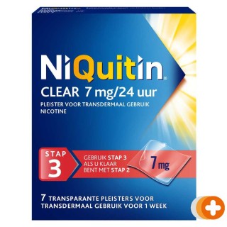 Niquitin clear pleisters 7mg stap 3