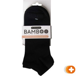 Bamboo airco shortsocks zwart 35-38