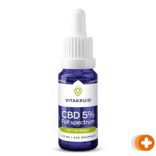 Vitakruid cbd olie 5% full spectrum met mct als drager