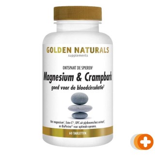Golden naturals magnesium & crampbark tabletten