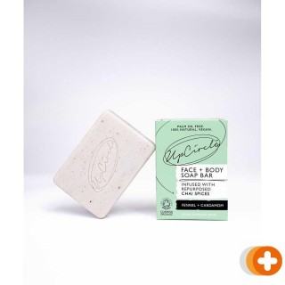 Upcircle beauty cleansing bar with fennel + cardamom