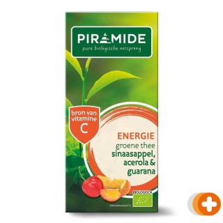 Piramide groene thee energie sinaasappel, acerola & guarana