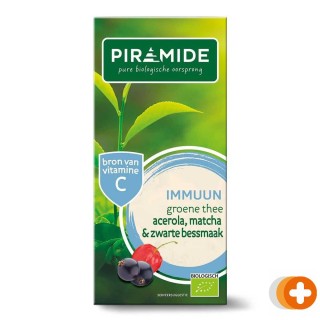 Piramide groene thee immuun acerola, matcha & zwarte bes