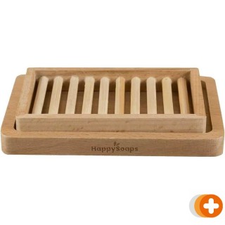 Happysoaps houten uitlekbakje voor afwaszeep