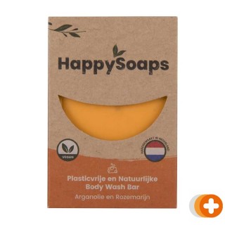 Happysoaps happy body wash bar - arganolie en rozemarijn