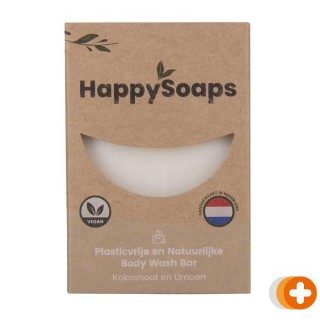 Happysoaps happy body wash bar - kokosnoot & limoen